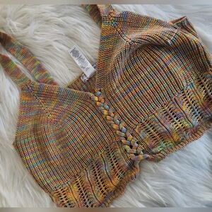 Multicolor Knit Crop Top
